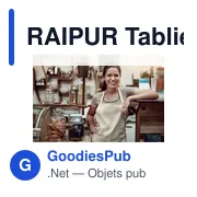RAIPUR Tablier coton orga. 200 gr/m² - Miniature 5