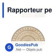 Rapporteur personnalisable en bambou naturel avec logo - Géométrie bambou - Miniature 1