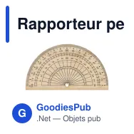 Rapporteur personnalisable en bambou naturel avec logo - Géométrie bambou - Miniature 2