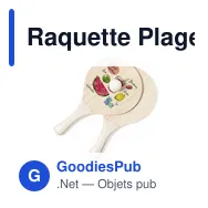 Raquette Plage Sublimation Zaxia - Miniature 1