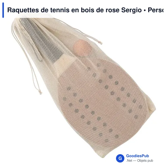 Raquettes de tennis en bois de rose Sergio - Image 4
