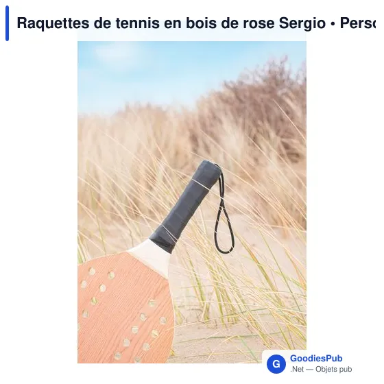 Raquettes de tennis en bois de rose Sergio - Image 7