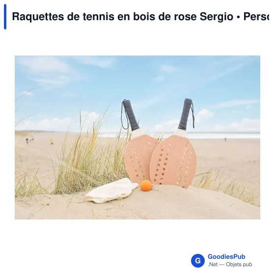 Raquettes de tennis en bois de rose Sergio - Image 9