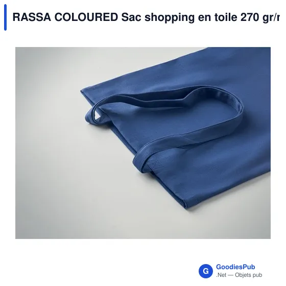 RASSA COLOURED Sac shopping en toile 270 gr/m² - Image 5