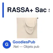 RASSA+ Sac shopping en toile 270 gr/m² - Miniature 1
