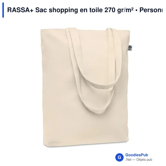 RASSA+ Sac shopping en toile 270 gr/m² - Image 1