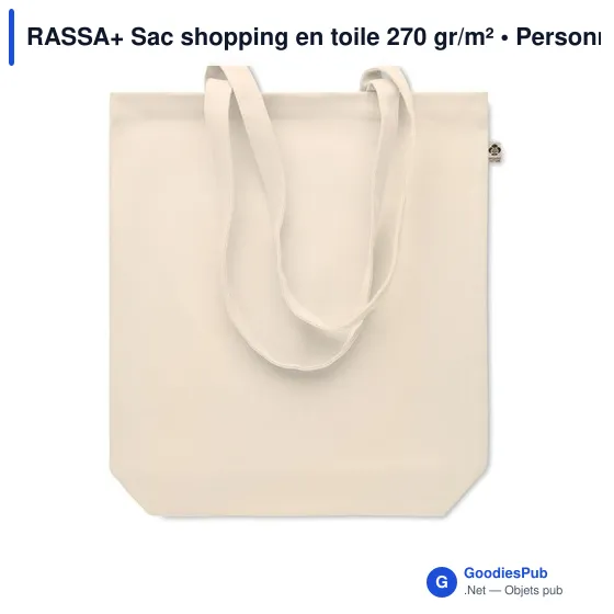 RASSA+ Sac shopping en toile 270 gr/m² - Image 2
