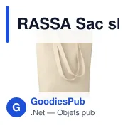 RASSA Sac shopping en toile - Miniature 1