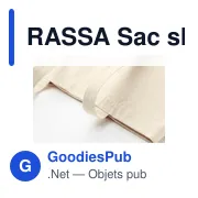 RASSA Sac shopping en toile - Miniature 6