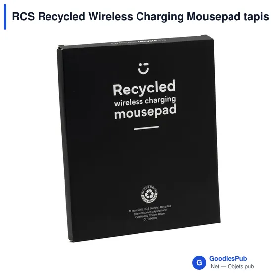 Tapis de souris personnalisable avec chargeur sans fil RCSavec logo - Image 3