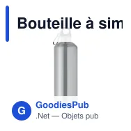 Bouteille à simple paroi personnalisable 1L avec logo - RE-ONE MOSS - Miniature 2