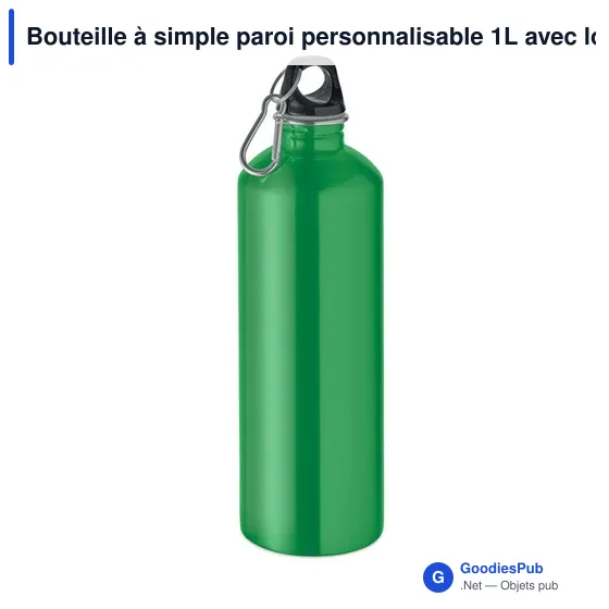 Bouteille à simple paroi personnalisable 1L avec logo - RE-ONE MOSS - Image 11