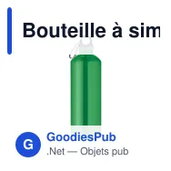 Bouteille à simple paroi personnalisable 1L avec logo - RE-ONE MOSS - Miniature 12