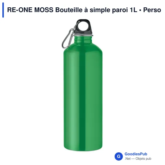 Bouteille à simple paroi personnalisable 1L avec logo - RE-ONE MOSS - Image 12