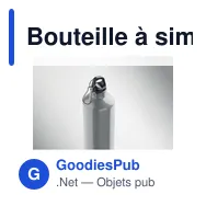 Bouteille à simple paroi personnalisable 1L avec logo - RE-ONE MOSS - Miniature 4