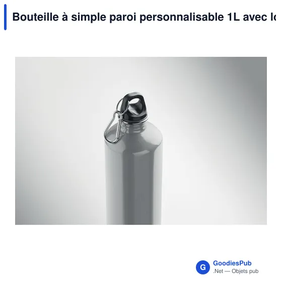 Bouteille à simple paroi personnalisable 1L avec logo - RE-ONE MOSS - Image 4