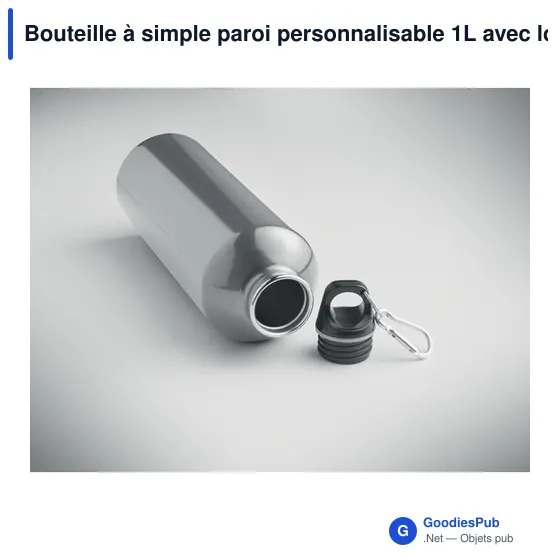 Bouteille à simple paroi personnalisable 1L avec logo - RE-ONE MOSS - Image 5