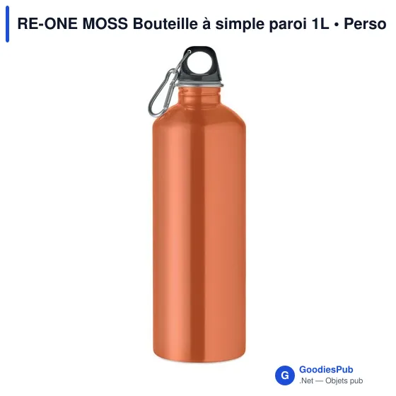 Bouteille à simple paroi personnalisable 1L avec logo - RE-ONE MOSS - Image 7