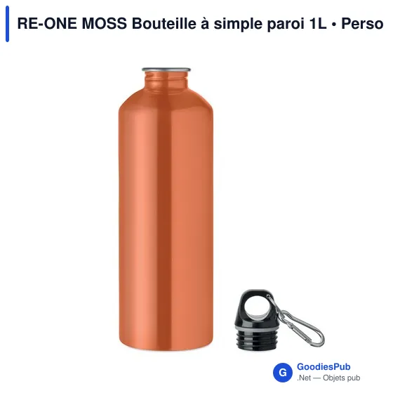 Bouteille à simple paroi personnalisable 1L avec logo - RE-ONE MOSS - Image 8