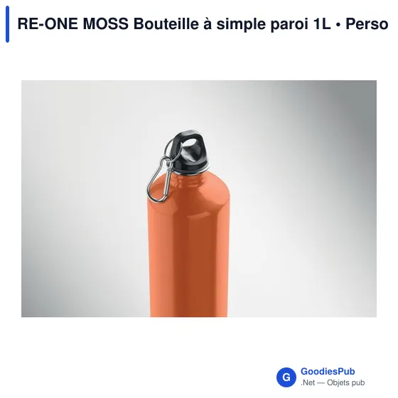 Bouteille à simple paroi personnalisable 1L avec logo - RE-ONE MOSS - Image 9