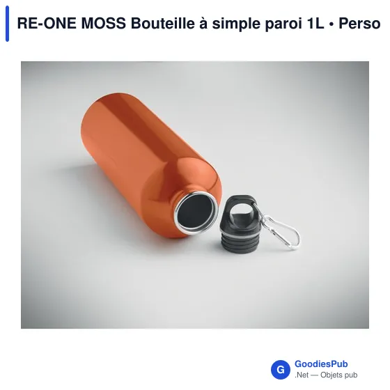 Bouteille à simple paroi personnalisable 1L avec logo - RE-ONE MOSS - Image 10