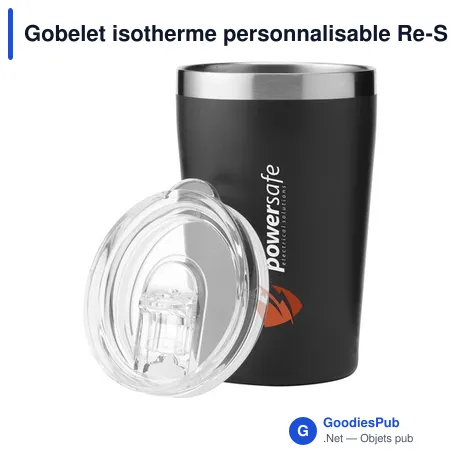 Gobelet isotherme personnalisable Re-Steel RCS avec logo