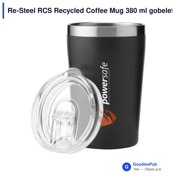 Gobelet isotherme personnalisable Re-Steel RCS avec logo - Image 1