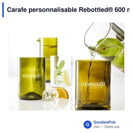 Carafe personnalisable Rebottled® 600 ml avec logo