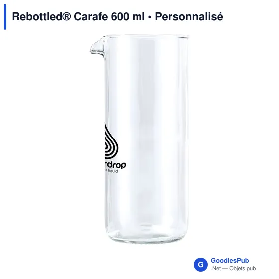 Carafe personnalisable Rebottled® 600 ml avec logo - Image 4