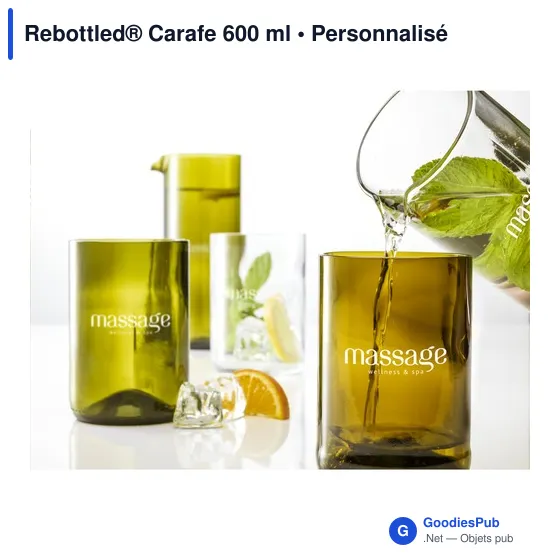 Carafe personnalisable Rebottled® 600 ml avec logo - Image 5