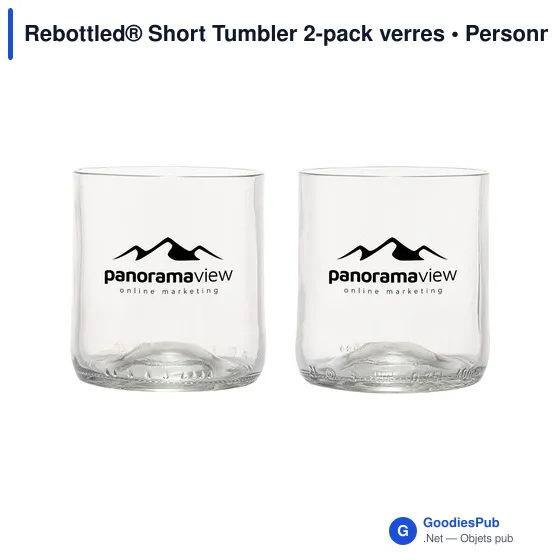 Verres personnalisables Rebottled® Short Tumbler 2-pack avec logo - Image 5