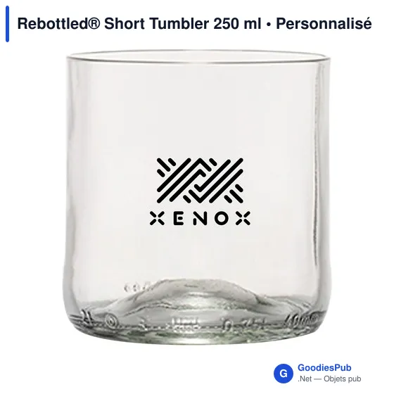 Verre à boire personnalisable Rebottled® Short Tumbler 250 mlavec logo - Image 4