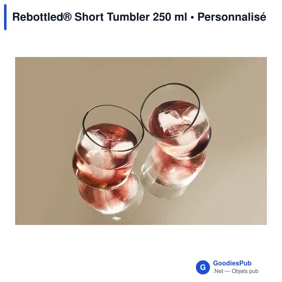 Verre à boire personnalisable Rebottled® Short Tumbler 250 mlavec logo - Image 9