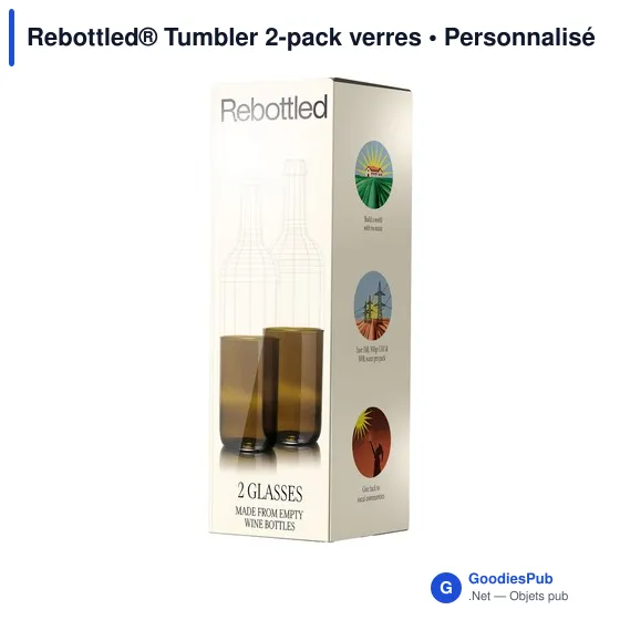 Verres personnalisables Rebottled® Tumbler 2-pack avec logo - Image 2