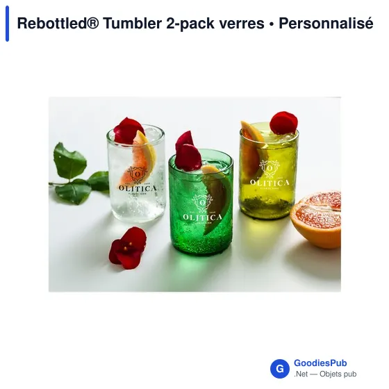 Verres personnalisables Rebottled® Tumbler 2-pack avec logo - Image 3