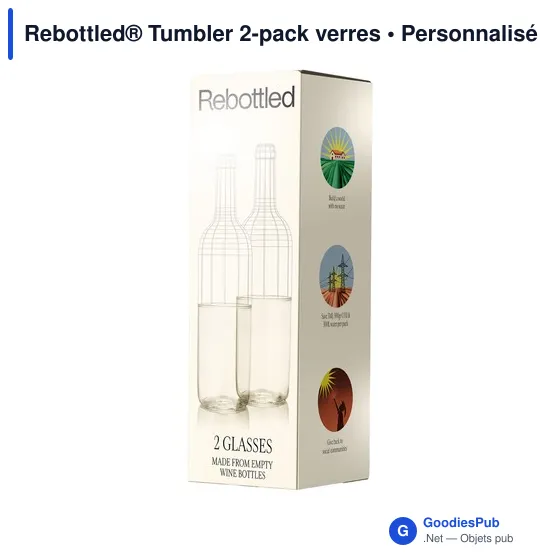 Verres personnalisables Rebottled® Tumbler 2-pack avec logo - Image 6