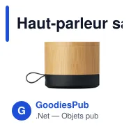 Haut-parleur sans fil personnalisable RECAR BAMBOO avec logo - Miniature 2