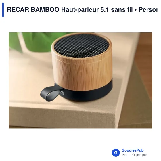 Haut-parleur sans fil personnalisable RECAR BAMBOO avec logo - Image 11