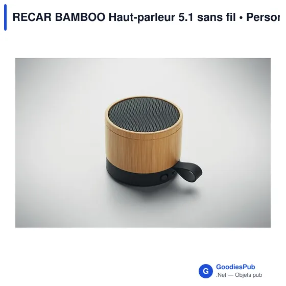 Haut-parleur sans fil personnalisable RECAR BAMBOO avec logo - Image 12
