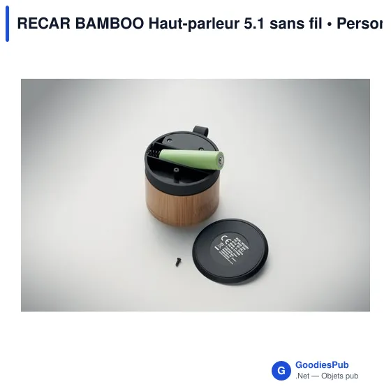 Haut-parleur sans fil personnalisable RECAR BAMBOO avec logo - Image 3
