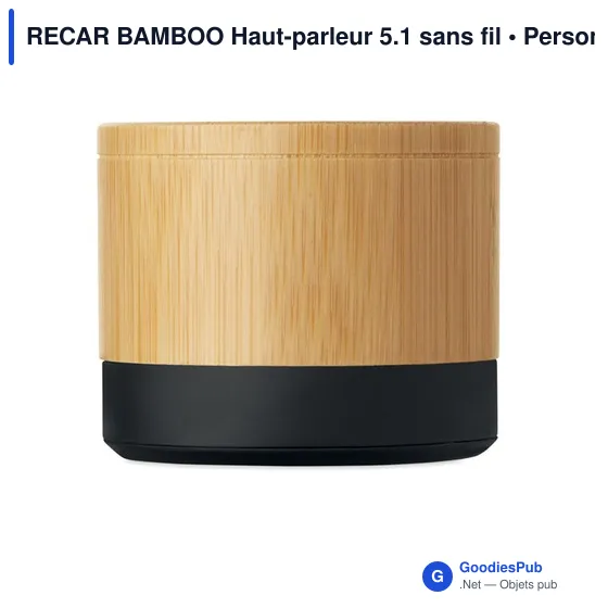 Haut-parleur sans fil personnalisable RECAR BAMBOO avec logo - Image 5
