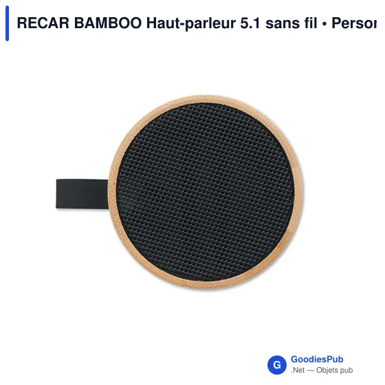 Haut-parleur sans fil personnalisable RECAR BAMBOO avec logo - Image 8