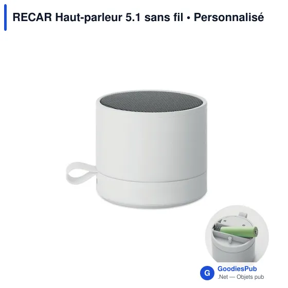 Haut-parleur sans fil personnalisable RECAR avec logo - Image 10