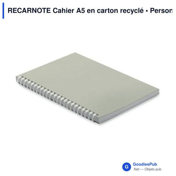 RECARNOTE Cahier A5 en carton recyclé - Image 1