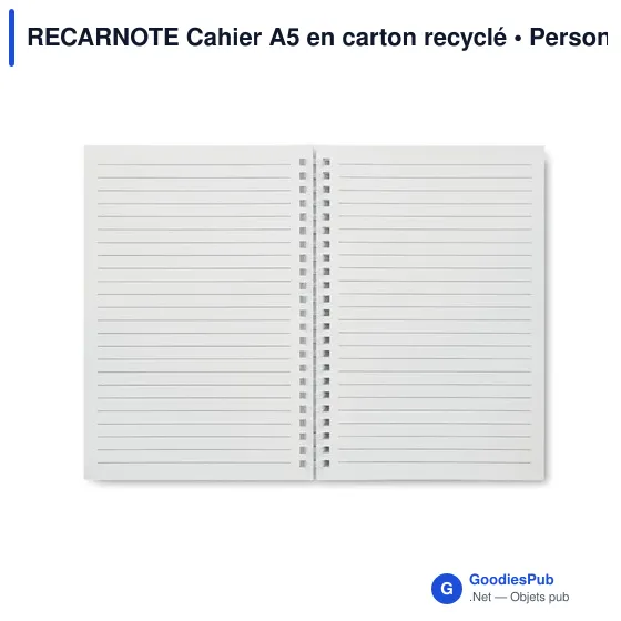 RECARNOTE Cahier A5 en carton recyclé - Image 11