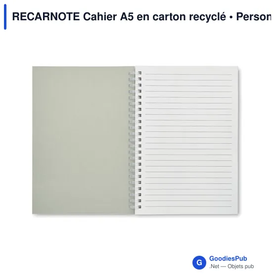 RECARNOTE Cahier A5 en carton recyclé - Image 4
