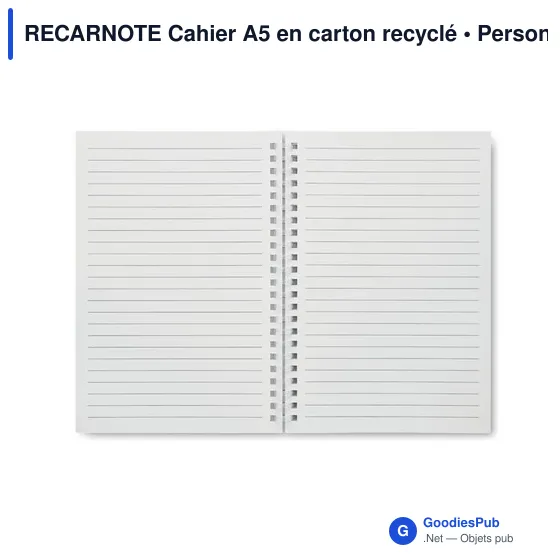 RECARNOTE Cahier A5 en carton recyclé - Image 7