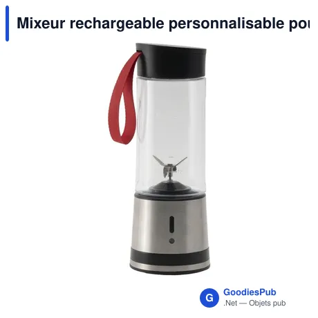 Mixeur rechargeable personnalisable pour smoothies avec logo