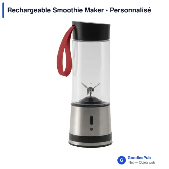 Mixeur rechargeable personnalisable pour smoothies avec logo - Image 1