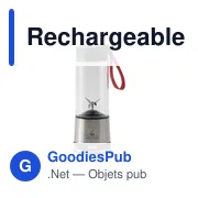 Mixeur rechargeable personnalisable pour smoothies avec logo - Miniature 2